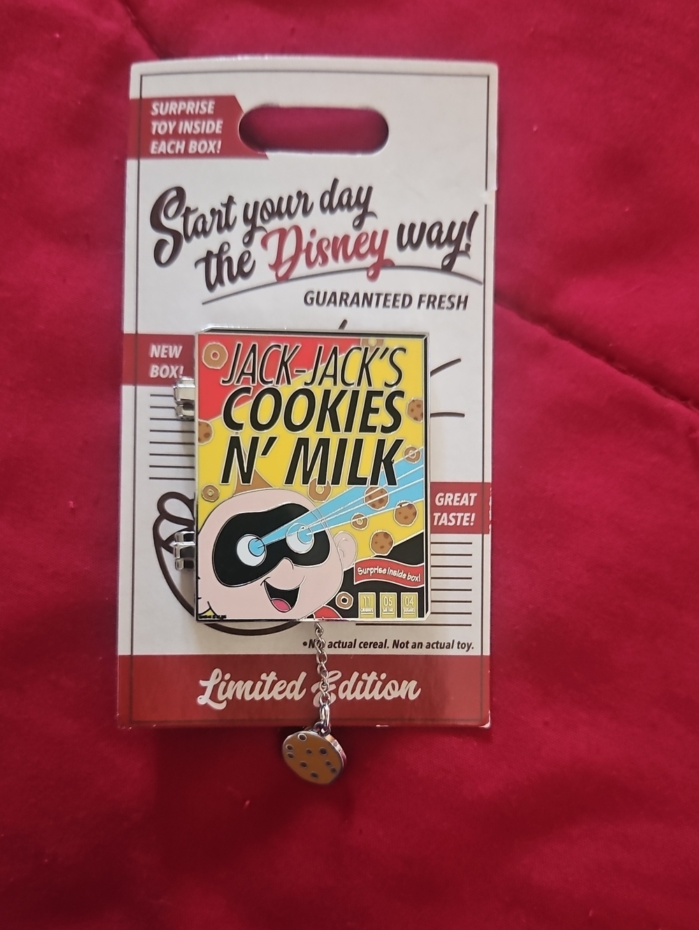 Disney Jack-Jack Cookies N' Milk Phone Charm - Red, Yellow, Black